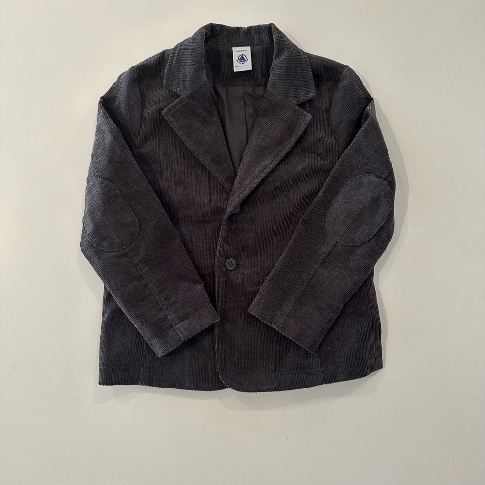 PETIT BATEAU grey corduroy boy jacket in size 4